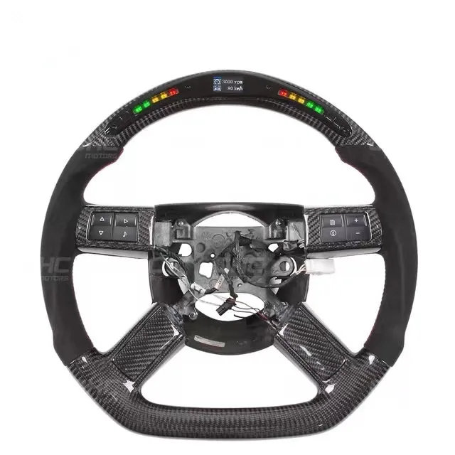 Car Carbon Fiber Steering Wheel for Dodge Charger Challenger SRT Hellcat 300C LED Performance