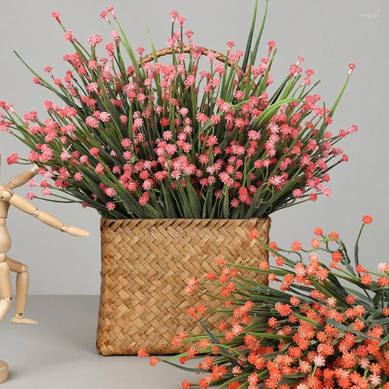 Fleurs décoratives Faux Petites Têtes Fleur Artificielle Décoration Simulation Bouquet De Lavande Pour Bureau À Domicile DIY Mariage Jardin Décor