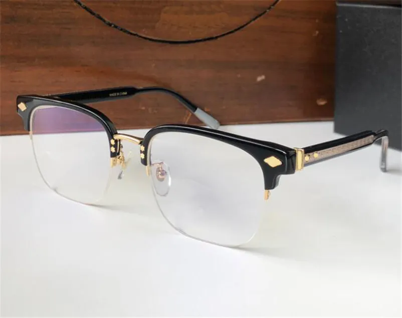 تصميم جديد للأزياء مربع نصف إطار النظارات البصرية النيينرز بسيطة وسخية الشكل متعدد الاستخدامات مع مربع