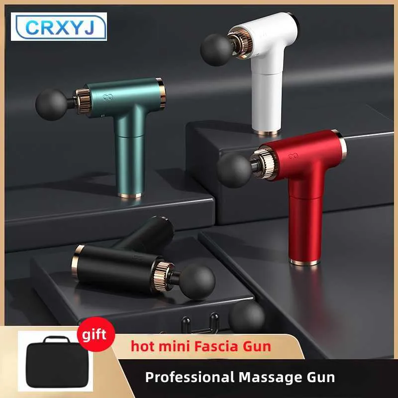 2022 Mini pistolet Portable pistolet à percussion masseur pour le cou du corps relaxation musculaire des tissus profonds soulagement de la douleur de la goutte minceur 0209