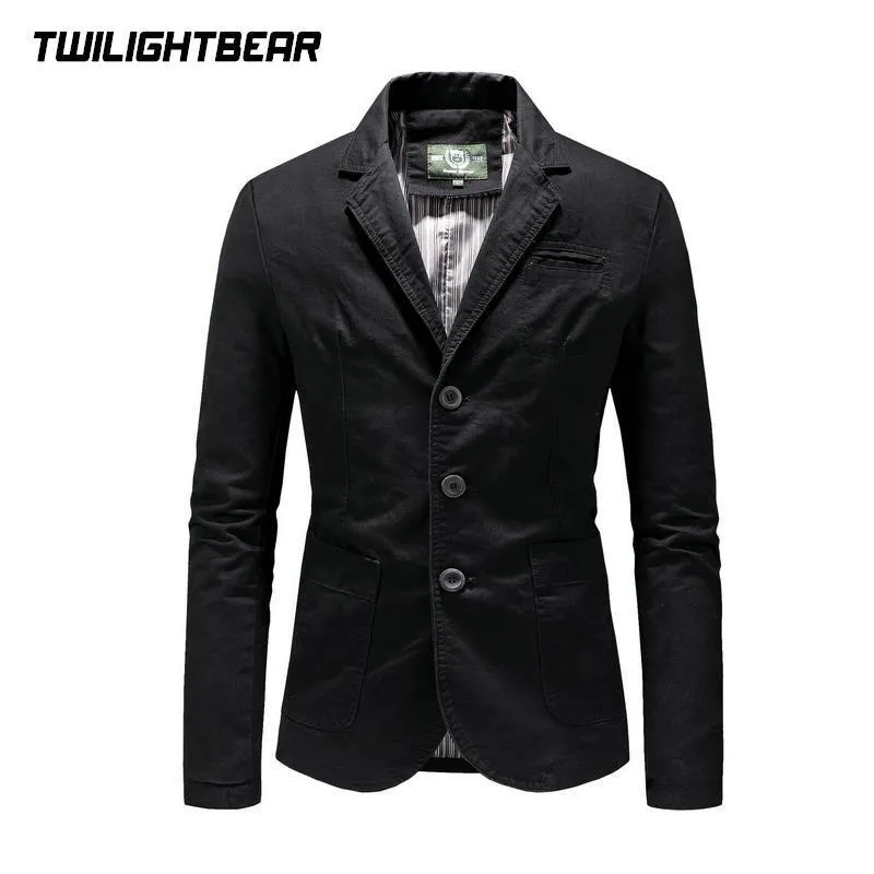 Herren Anzüge Blazer Männlich Frühling Herbst Reine Baumwolle Feste Beiläufige Blazer Männer Kleidung Oberbekleidung Anzug Jacke Mantel 4XL ASZ3 230209