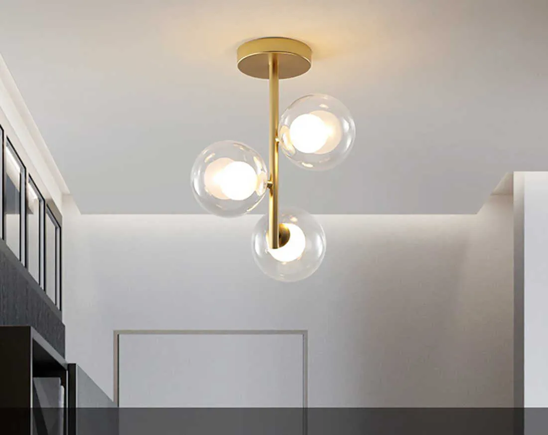 Modern Ceiling Lighting Minimalist Nordic texture LED Glass chandelier aisle Corridor Lamp Creative Living Room Lights NEW 0209