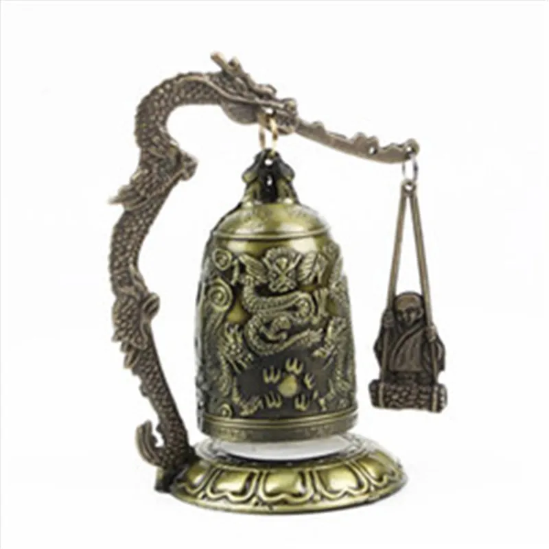 Kleine bronzen slot en Shanglong Bell kunnen Dragon Bell -ornamenten rinkelen Feng Shui -ornamenten