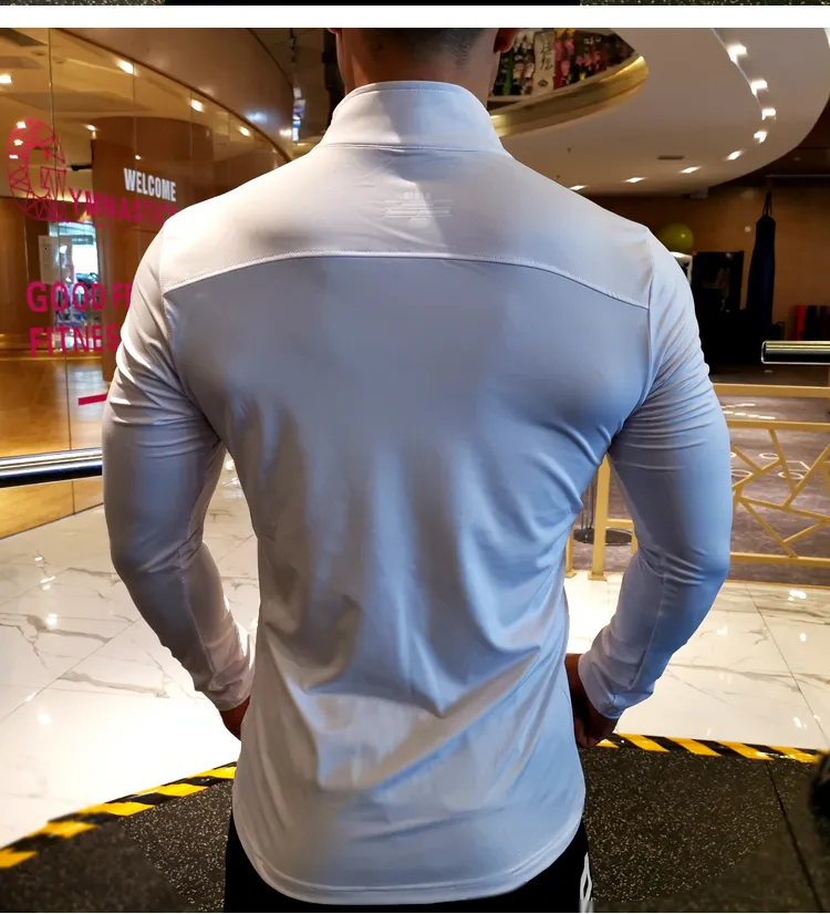 Men's Autumn and Winter Fitness Long-Sleeved T-Shirt Quick