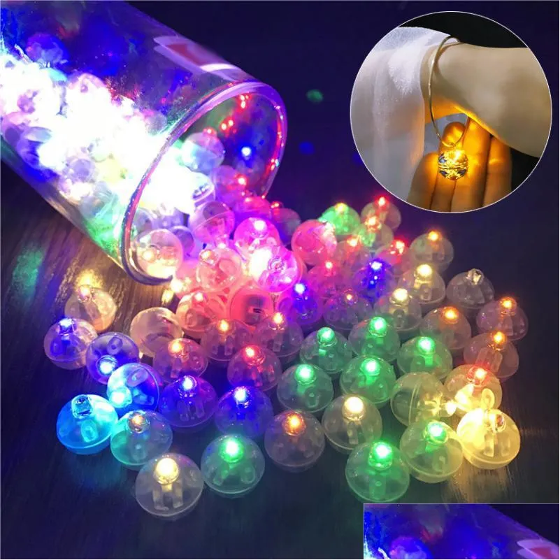 Charms 10pcs Lampa Lampa Flash Balon Balon Balon Light Standby Time for Paper Lantern Party Dekoracja ślubna Doradka 202 Dhjio