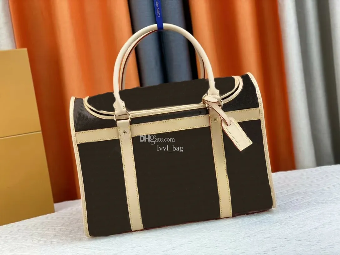 Luxury Designer Mono Gram Canvas Pet Carrier Shoulder Bags Letter