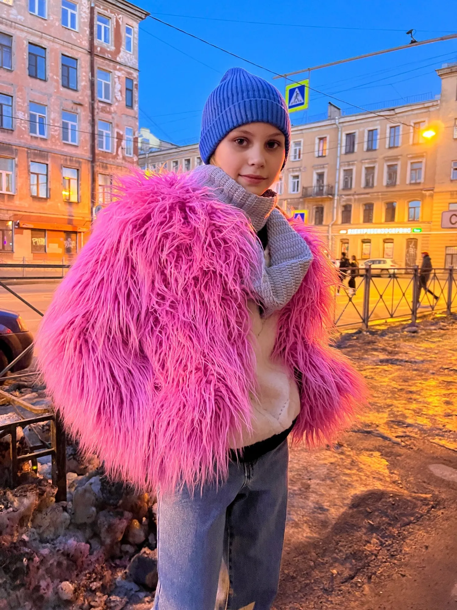 Pink fur jackets clearance