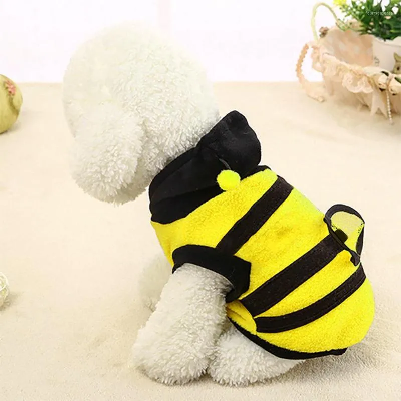 Vestuário para cachorro casaco de estimação capuz de capuz roupas de cachorro bumble abelha quente roupas de gato roupas de cosplay roupas para cães pequenos