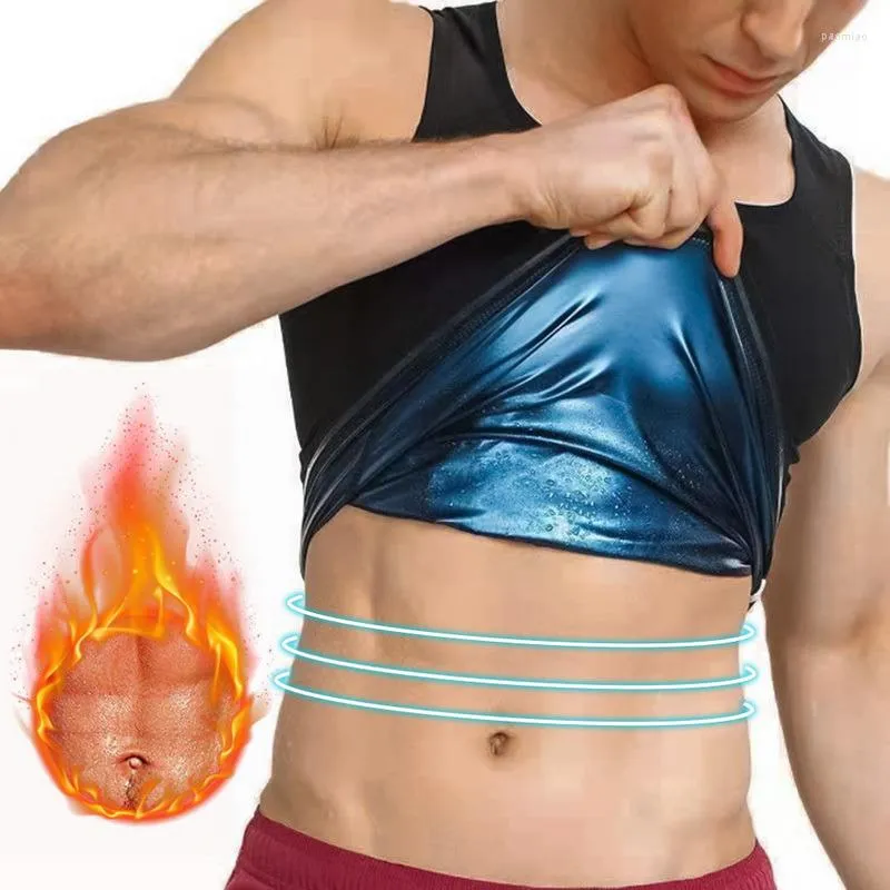 Heren lichaamshapers Jodimitty Men Shirt Sweat Sauna Tanktops Taille Trainer Slankvest Fitness Shapewear Belt Dropshippng