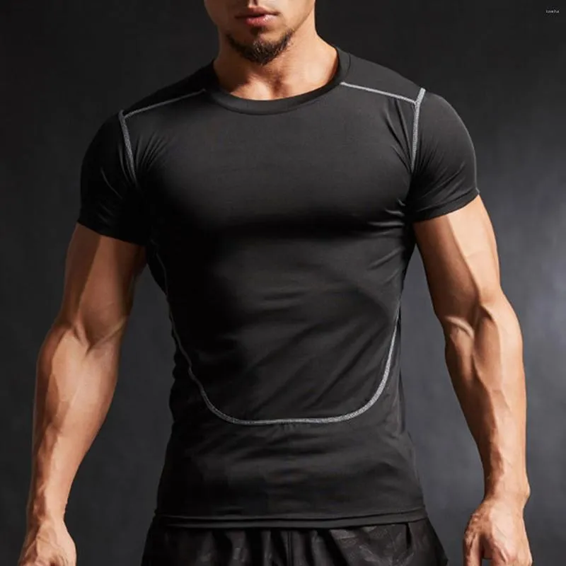 Erkek Tişörtleri Erkekler Hızlı Kuru Düz Renk Atletik Dökme Koruma Tişörtleri Kısa Kollu Nem Fitness Yüzme için Tişört Tişört