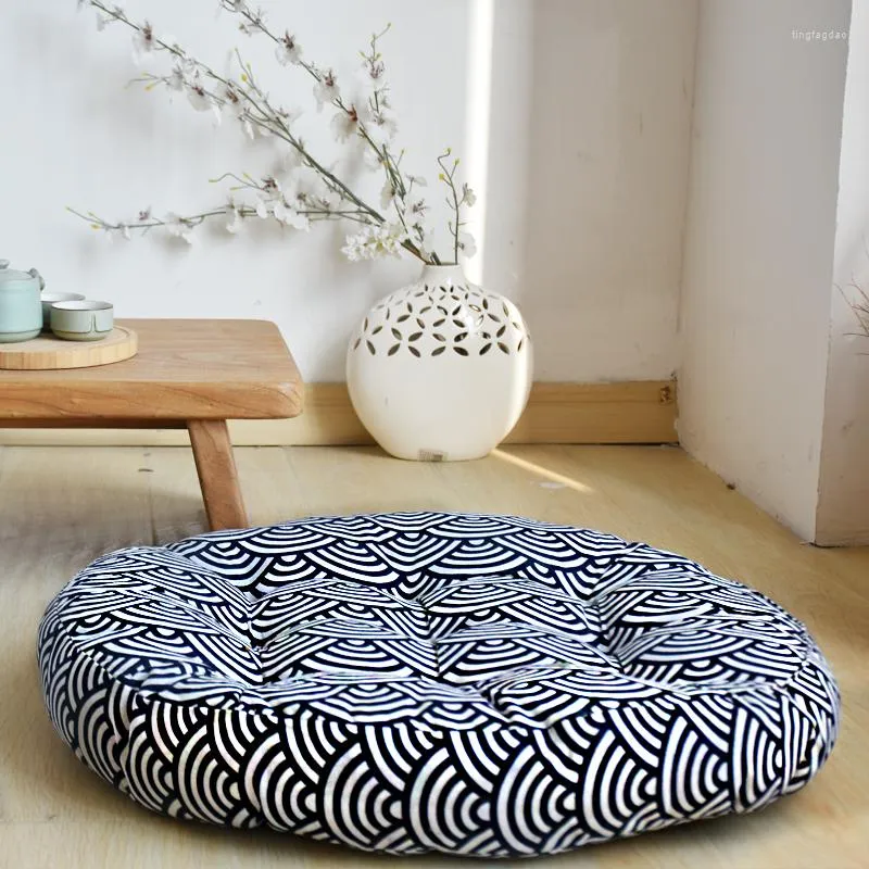 Pillow Cotton Japanese Thickened Cloth Art Balcony Chairs Tatami Sill Floo Round Meditation Decorative Pillows For Sofa