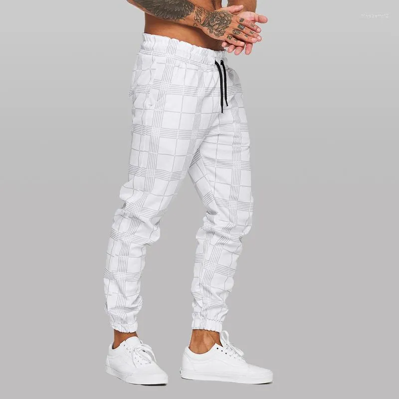 Pantalons pour hommes Jogger Hommes Pantalons à carreaux décontractés Mode Streetwear Hommes Cargo Fitness Gymnases Pantalons de survêtement Vêtements