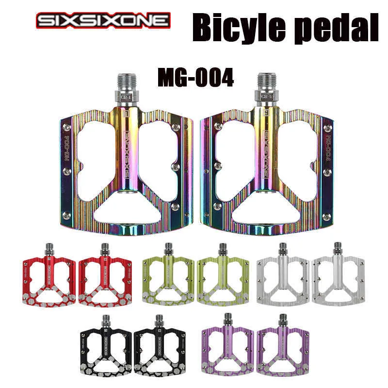 Pedales de bicicleta Sixsixone Pedal de bicicleta de montaña 661 rodamiento Pedal de bicicleta de aleación de aluminio Pedal antideslizante para vehículo todoterreno 0208