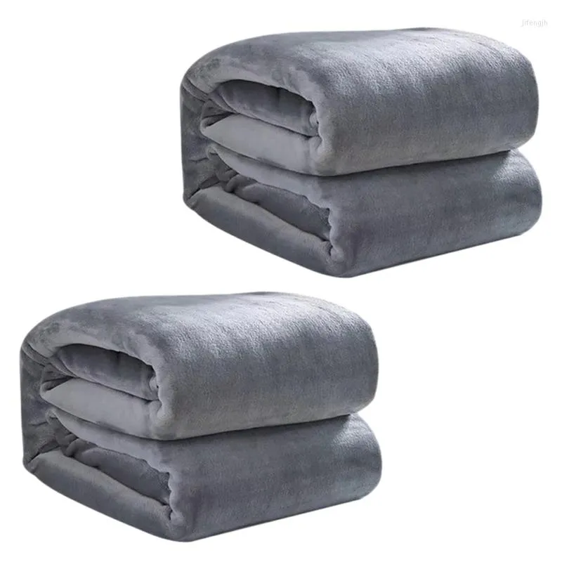 Carpets 2X Solid Soft Living Room Bedroom Air-Conditioning Bed Blanket Sofa Baby Color Warm Protection Knee