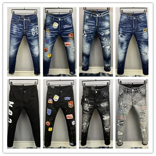 Новые мужские джинсы Fashion D2 DSQ ICON GG Бренд европейский итальянский мужские стройные джинсы D2 Jeans Jeang