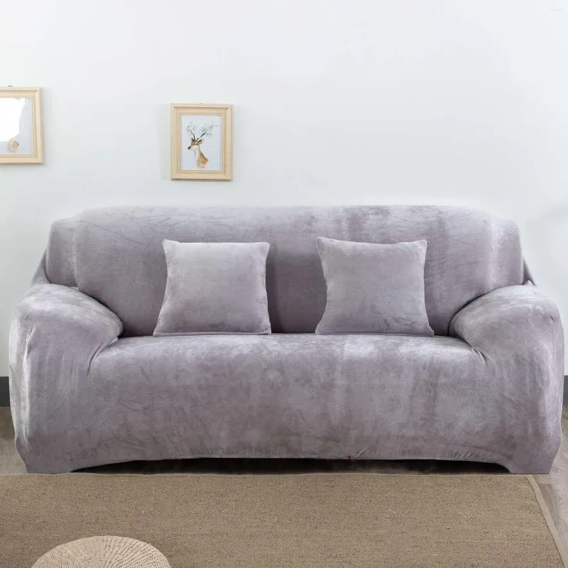 Stol täcker 1/2/3/4 sits polyester tyg soffa täcker tjock slipcover soffa stretch elastisk handduk wrap