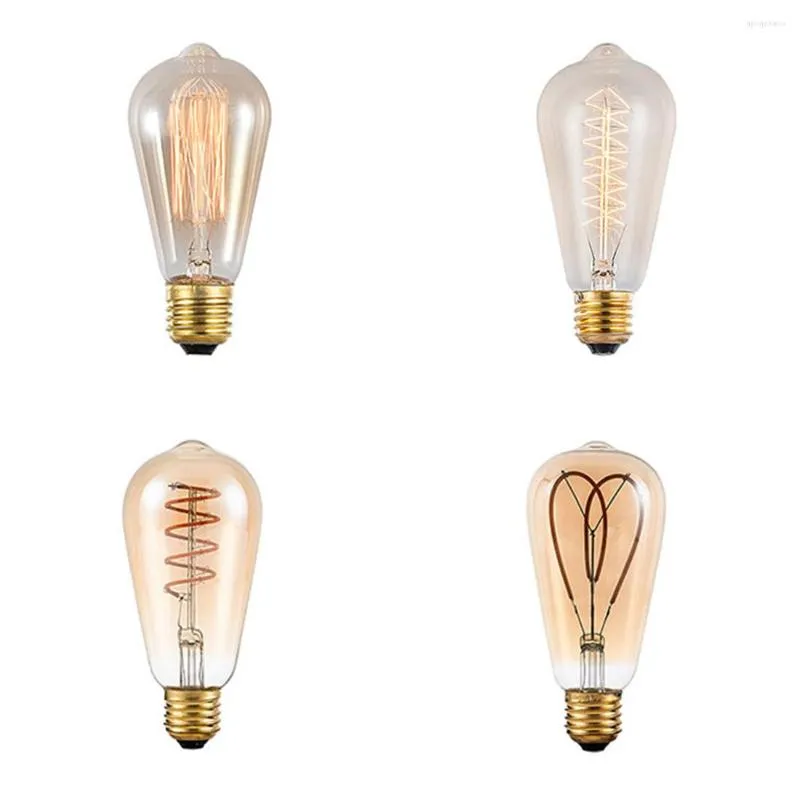 Vintage ST64 LED EDISON LICHT BLILBS SQUIRREL DIMABLE 40W 60W E27 Filament lamp voor woningarmaturen en decoratief