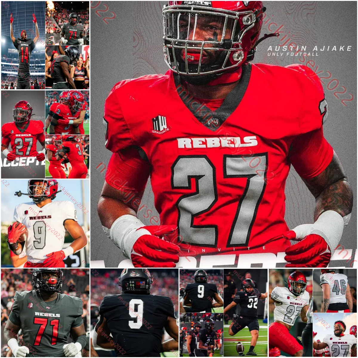 Custom Stitched UNLV Rebels Jersey Isaiah Sayles Kyle Williams