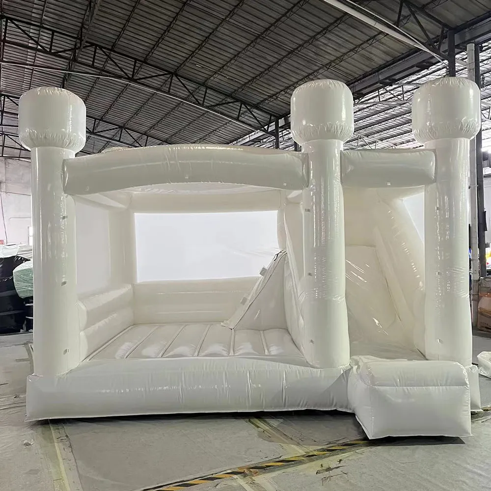 Commercial use white inflatable bounce house 3 in 1 combo bounce house outdoot white bounce castle for sale bouncy castle adult with blower free ship