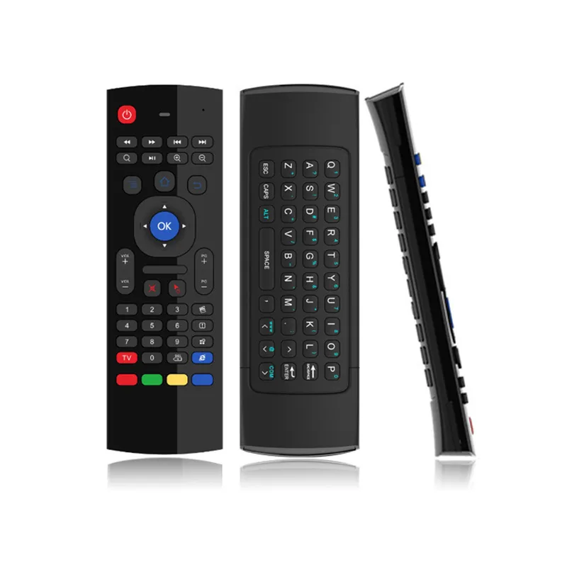 Tastiera wireless retroilluminata X8 MX3 con IR Learning Telecomando wireless 2.4G Fly Air Mouse LED palmare standard per Android TV Box PC senza microfono