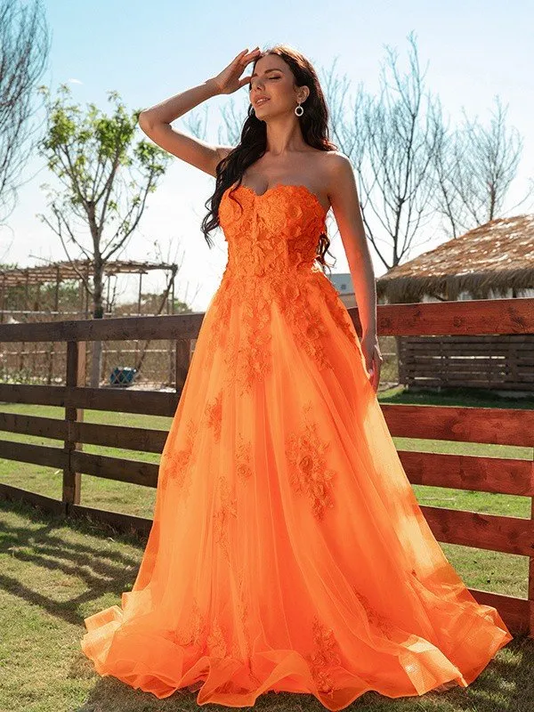 orange backless prom dress orange dress prom V Neck Open Back Orange Tulle Lace Long Prom Dress Evening Dress US12 / Custom Color-parroquiadesanalbertomagno.com