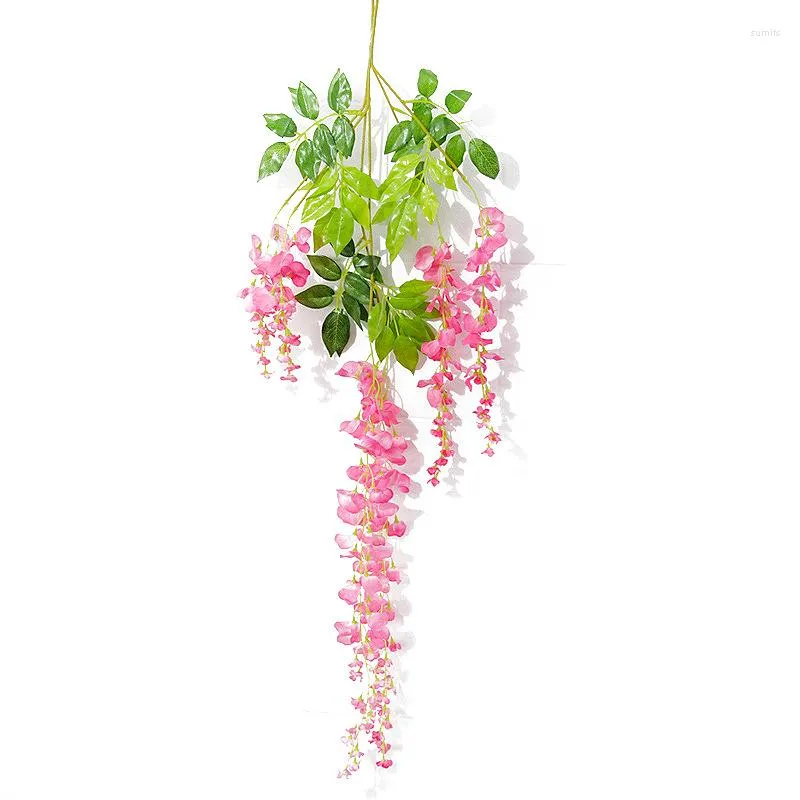 Fleurs décoratives 100 pièces glycine décor de mariage 110 cm 75 cm 6 couleurs guirlandes artificielles pour fête maison Lin2235
