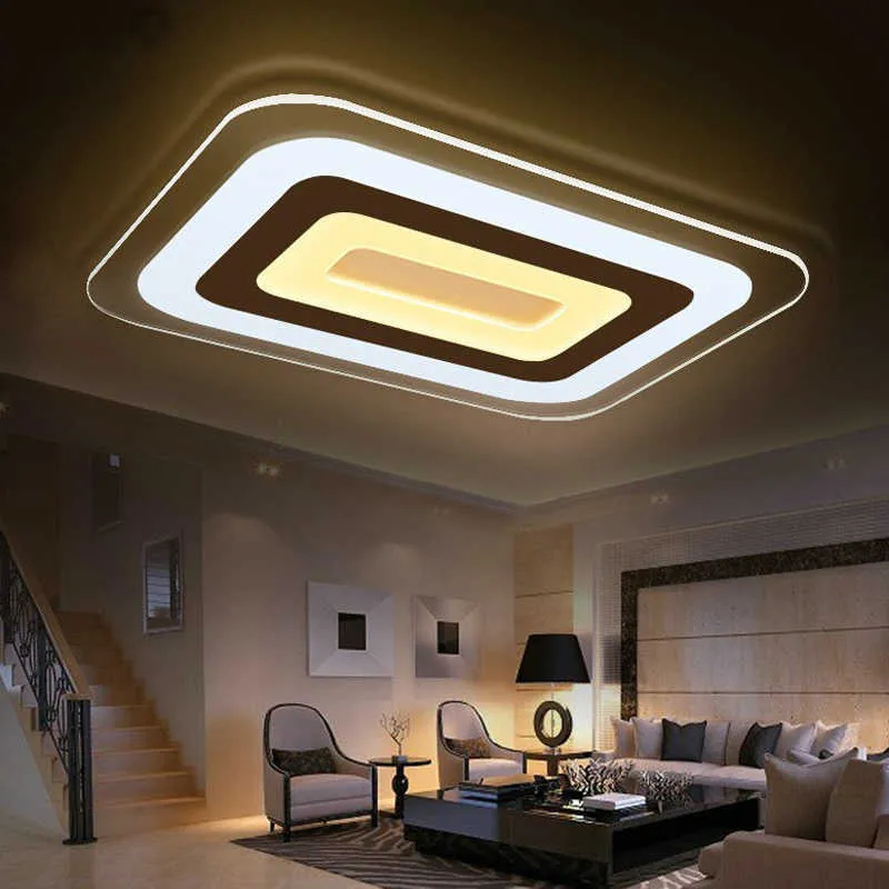 Lichten ultradunne acryl moderne vierkante plafondlichten voor woonkamer slaapkamer Lamparas de Techo Colgante LED-plafondlamp armatuur 0209