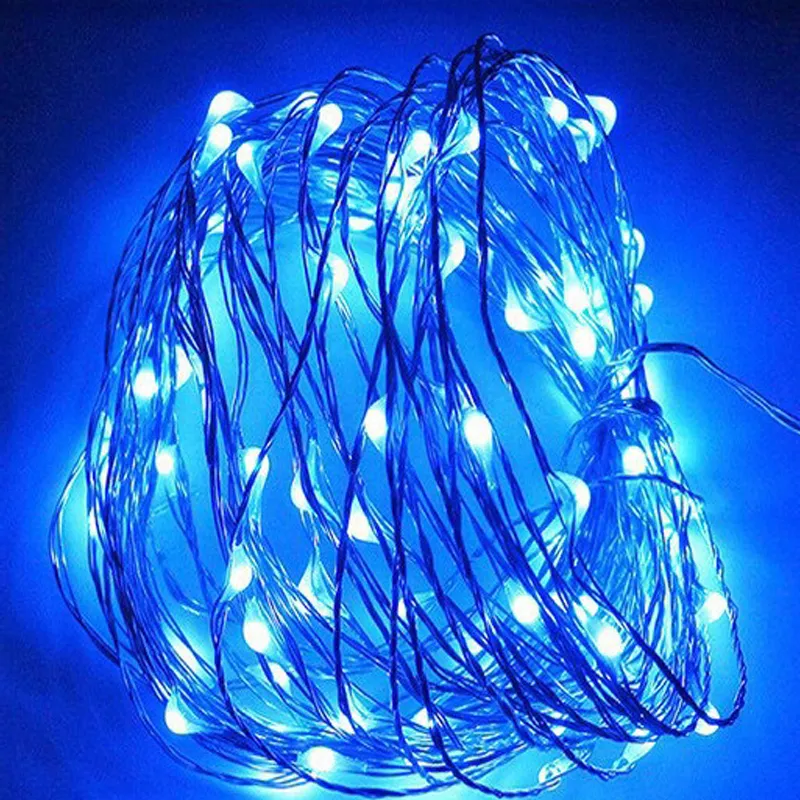 100 LED 33 ft Copper Wire Christmas Strings Lights USB Batteridriven vattent￤t str￤ng med 8 l￤gen inomhus utomhus sovrum br￶llop partys uteplats dekor crestech168