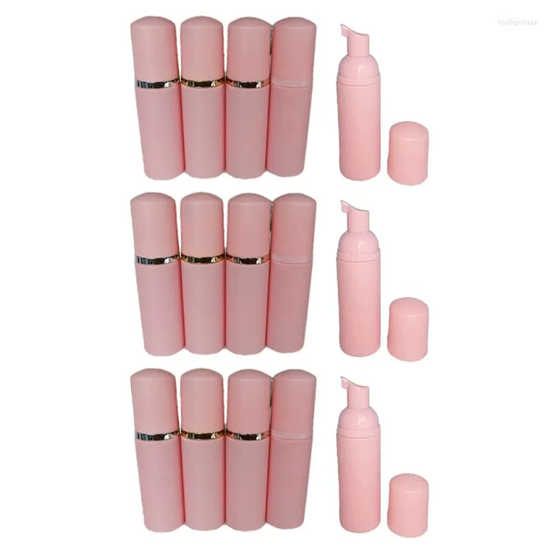 Bouteilles de stockage 30 pièces bouteille moussante en plastique mousses de savon distributeur de liquide mousse shampooing Lotion mousse d'embouteillage 60ML rose