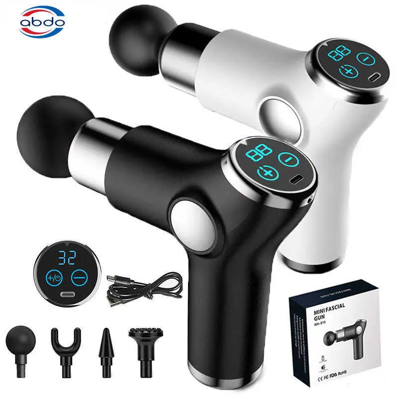 Abdo 32 Speed ​​Deep Trycue Percussion Muscle Massager Fascial Gun для боли и вибраторной фитнеса 0209 0209