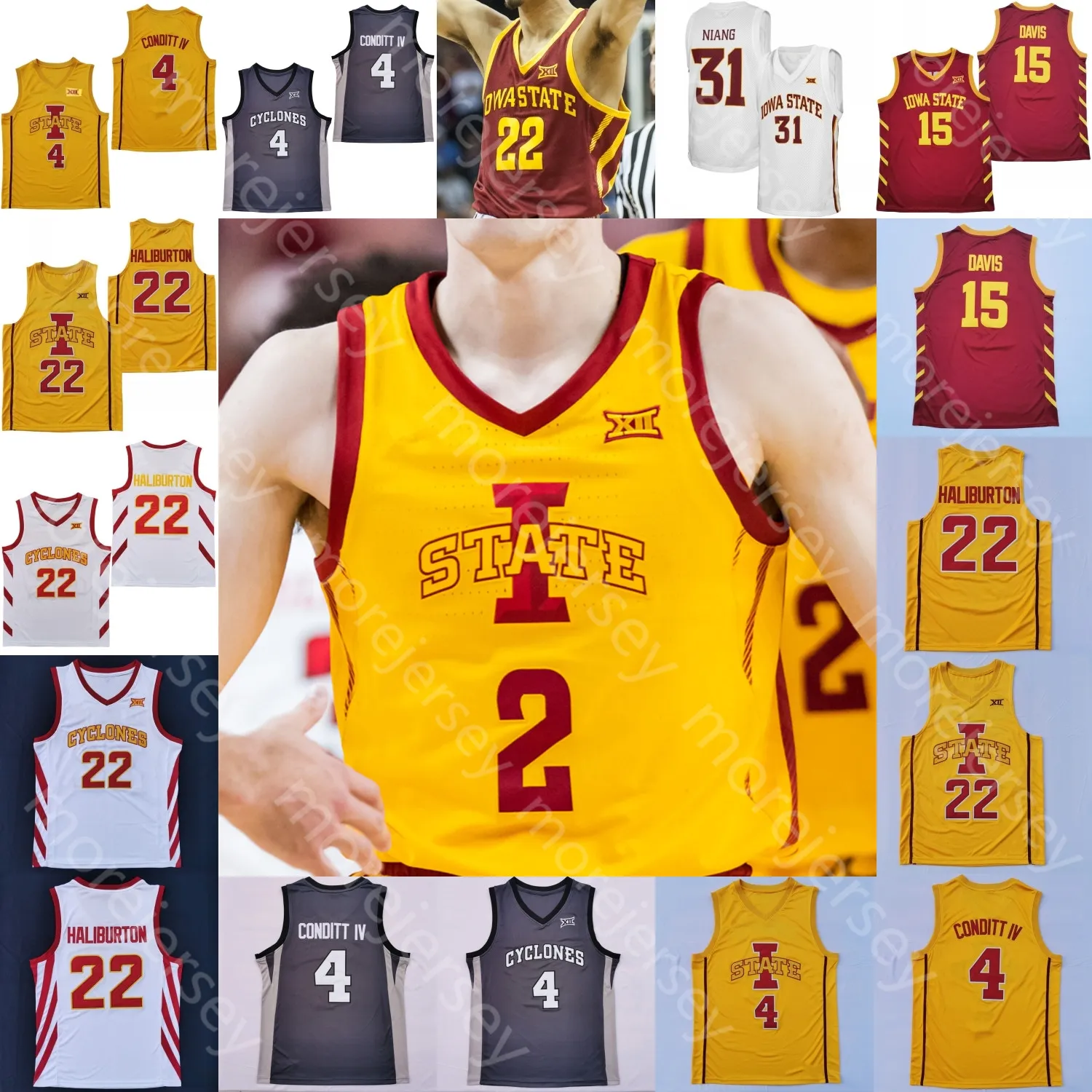 Iowa State Cyclones Basketball Jersey NCAA College Jaren Holmes Gabe