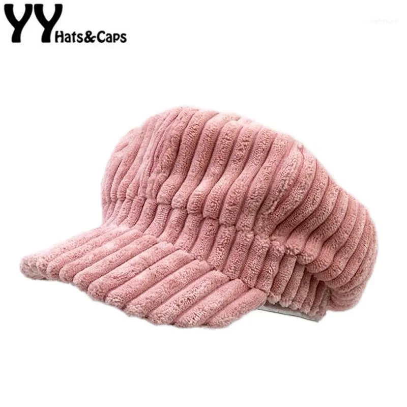 Beralar Moda Kadınlar için Sıcak Sanatçı Pamuk Bere Şapk Kadın Cap Leisure Kış Kıyısı Kubbe Çıplak Chapeu Şapkalar Boina YY172391