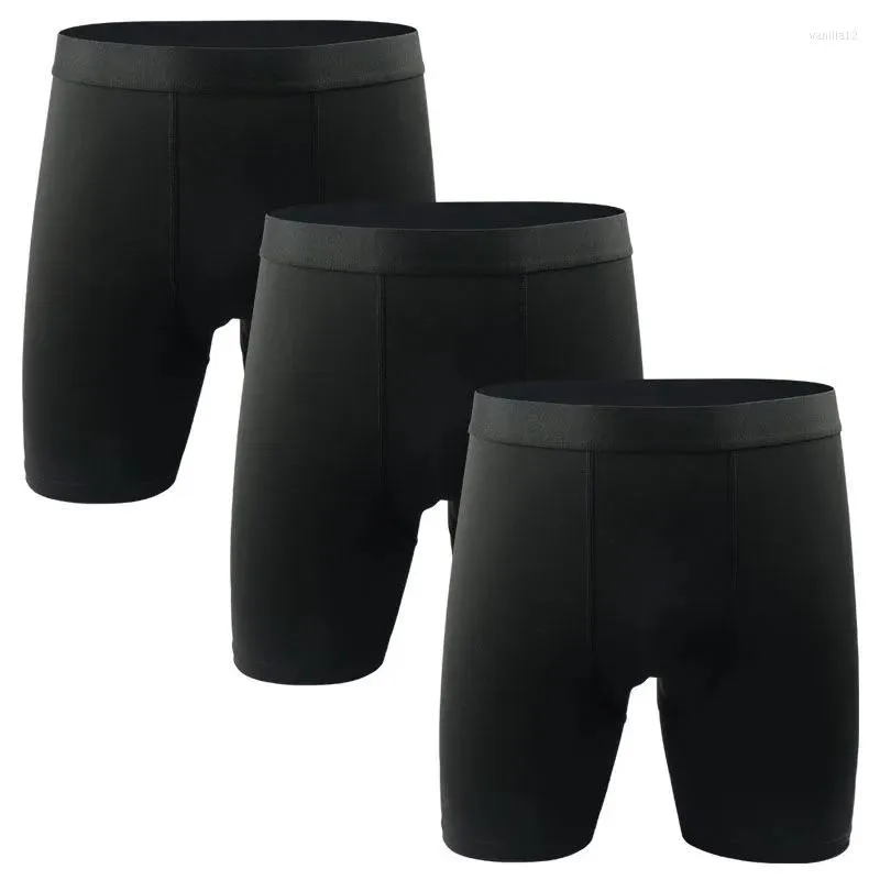 Laufshorts, 3er-Pack, Herren-Slips, bequem, atmungsaktiv, Eisseide, schnell trocknend, für Sport und Fitness