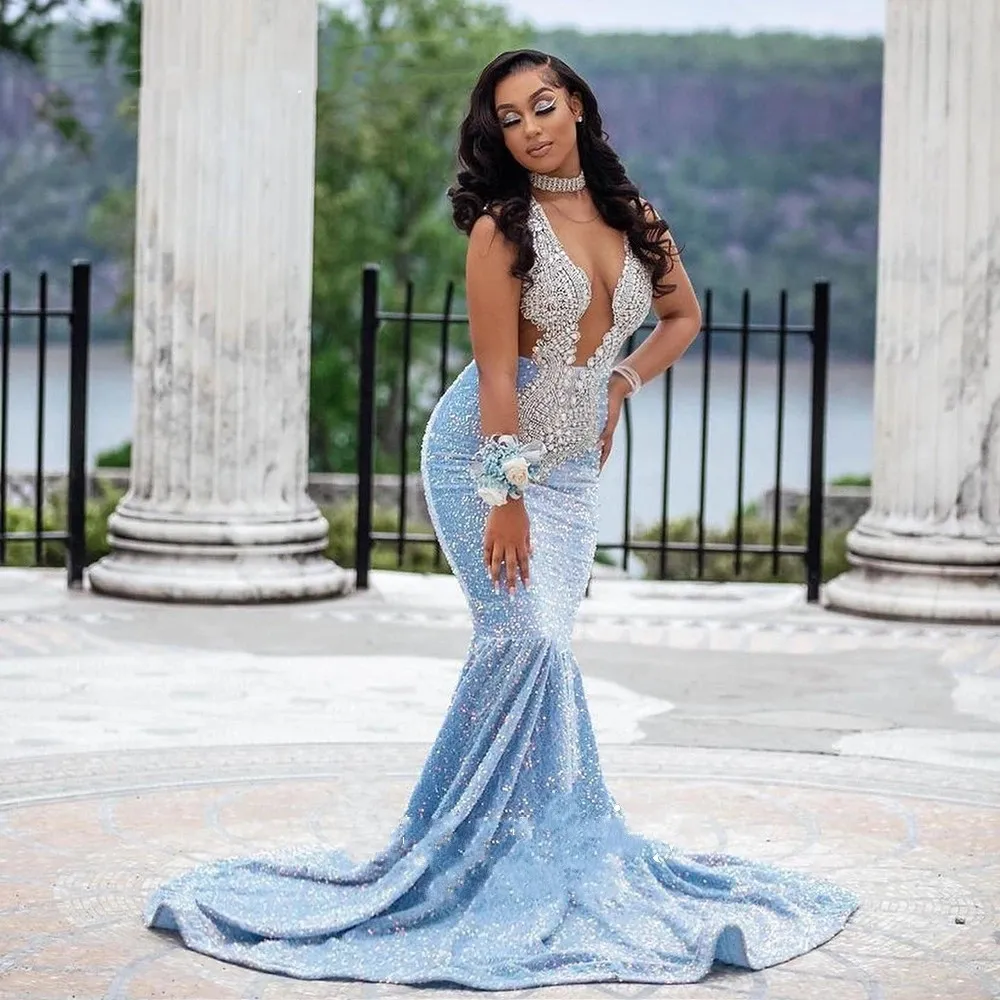 Black Sequined Trumpet Mermaid Prom Dress with Beaded Embellishment and  Sweep Train for Girls from Dhgate Prom Dresses - price 174.94