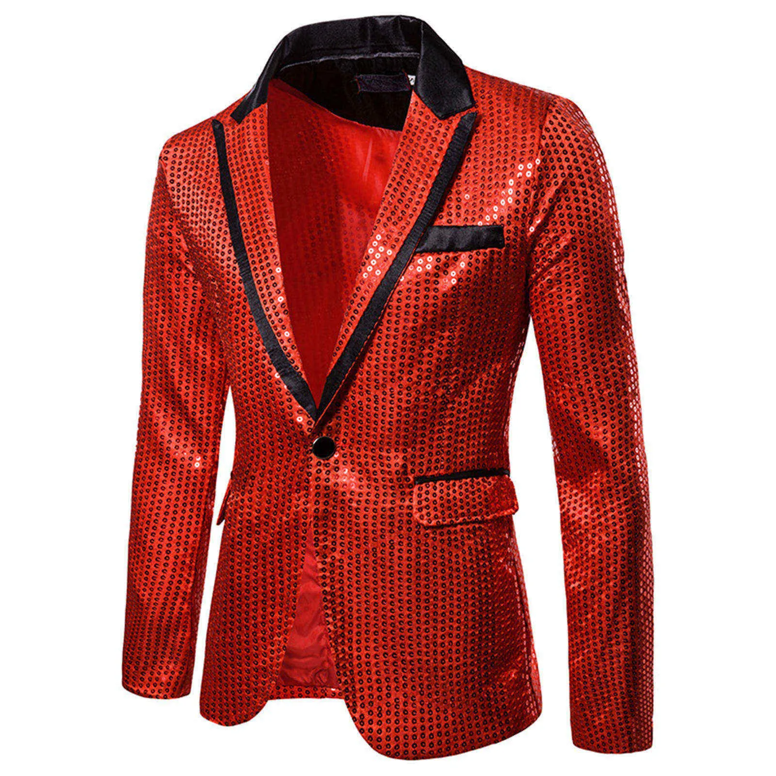 Mens Suits Blazers Sequin Party Coat Män Charm Casual Performance Jacka One Button Fit Long Sleeve Night Club Topps 230209