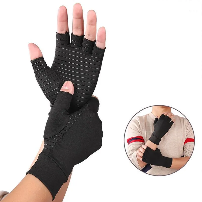 Support de poignet Compression arthrite gants demi-doigt Fitness rééducation soulagement main douleur pression pour le sport et le bureau