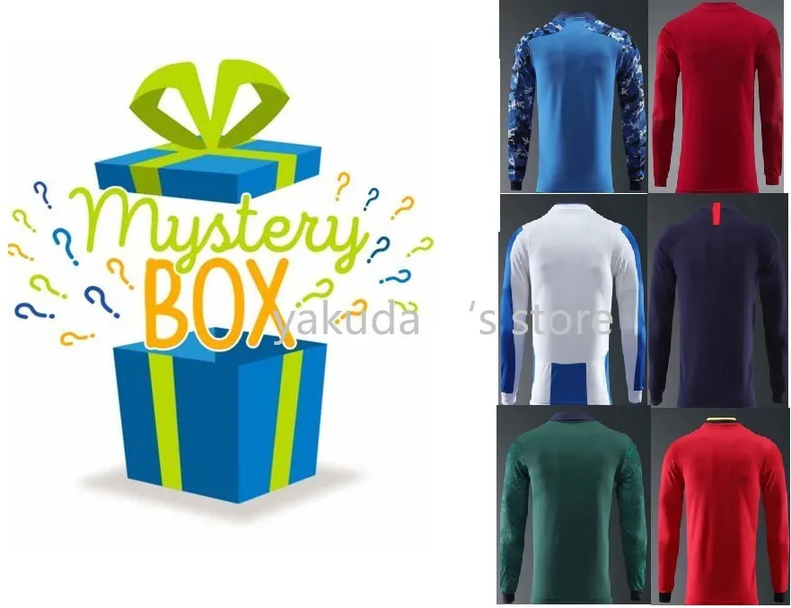 Lange mouwen Standaard Mystery Boxes Voetbalshirts Cadeaus voor fans HEREN DAMES EN KINDEREN WILLEKEURIG GESELECTEERDE VOETBAL ELK CLUBLAND OF SEIZOEN IN DE WERELD