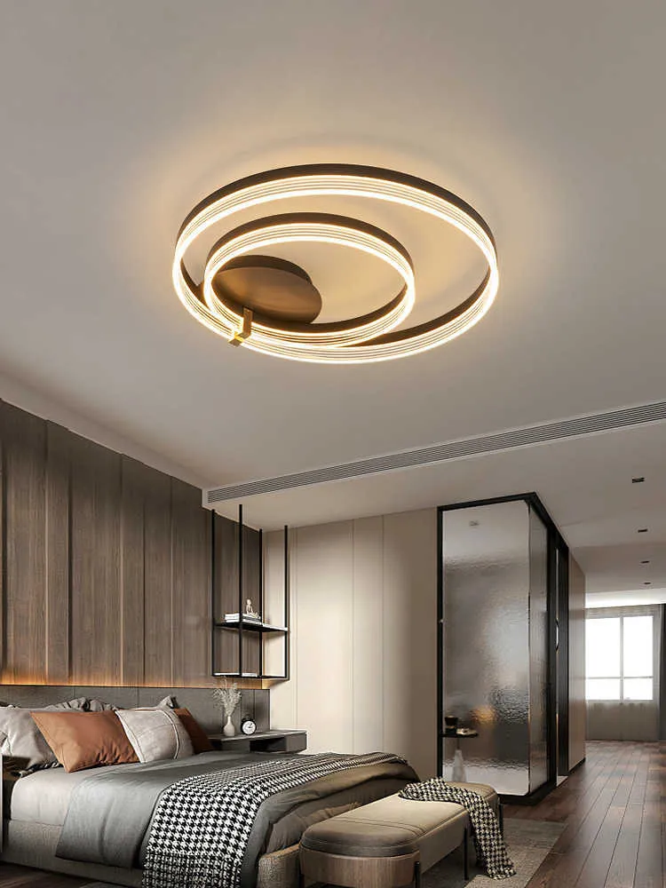 Ceiling Lights Bed ceiling lamp modern minimalist Nordic creative LED round dining study children's bedroom lamps 0209