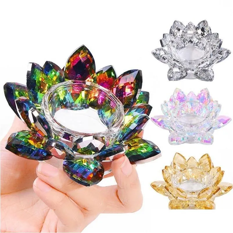 Nail Art Kits Crystal Cups Glass Lotus Dish Rainbow Bowl Dappen Bloemvorm Drop levering 2021 Health Beau HomeIndustry Beauty Dhe4n