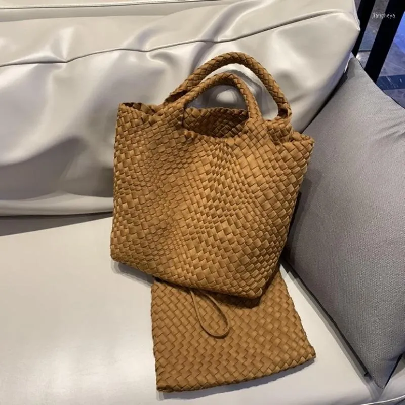 Evening Bags Fashion European And American Style Python Print Woven Nylon Handbag High Capacity Purse Women Knitting Bag Large Casual Tote