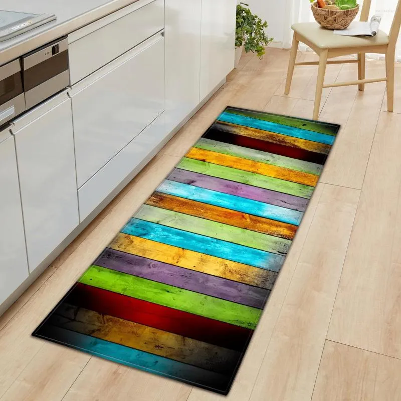 Tapetes de tapetes de casa de tapetes em casa 3d por porta de cozinha impressa Decorativa Anti-deslizamento Bem-vindo a sala de estar de esteira interna