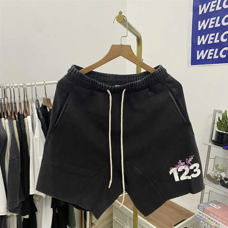 Men's Shorts Good Quality Washed RRR123 Fashion Shorts Men 1 1 RRR123 Women Mesh Puff Print RRR 123 Shorts Basketball Shorts T230209