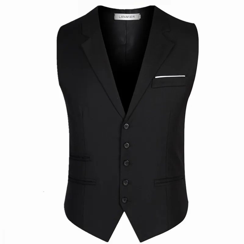 Mens Vests Arrival Dress For Men Slim Fit Suit Vest Male Waistcoat Gilet Homme Casual Sleeveless Formal Business Jacket 230209