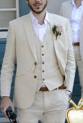 Beige Slim Fit Beige Suit Groom For Men Latest Coat Pant Design