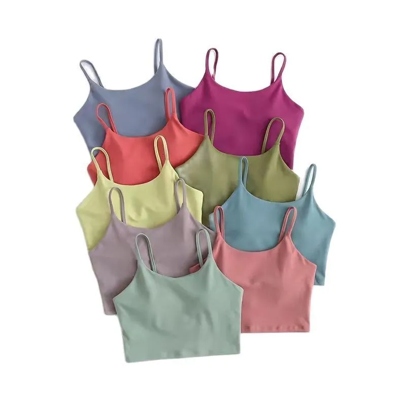 Tanques de mujer Camis Yoga Tank Top Mujer Sexy Running Training Fitness Bra Sujetador deportivo a prueba de golpes Secado rápido absorción de sudor y súper elast 230209