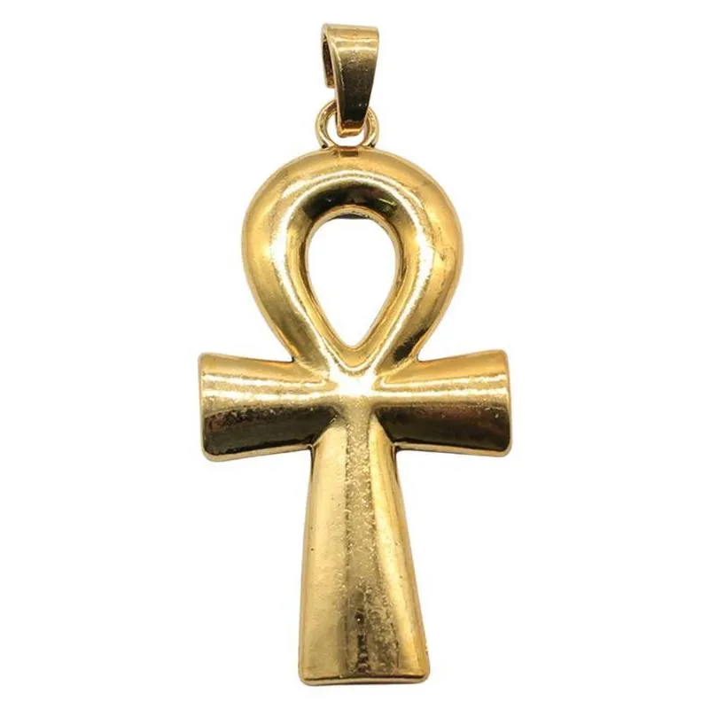 Charms Wysiwyg 1Pcs 80X42Mm 3 Colors Large Cross Charm Pendants Ankh Big Pendant For Necklace Making Drop Delivery 202 Dhfb6