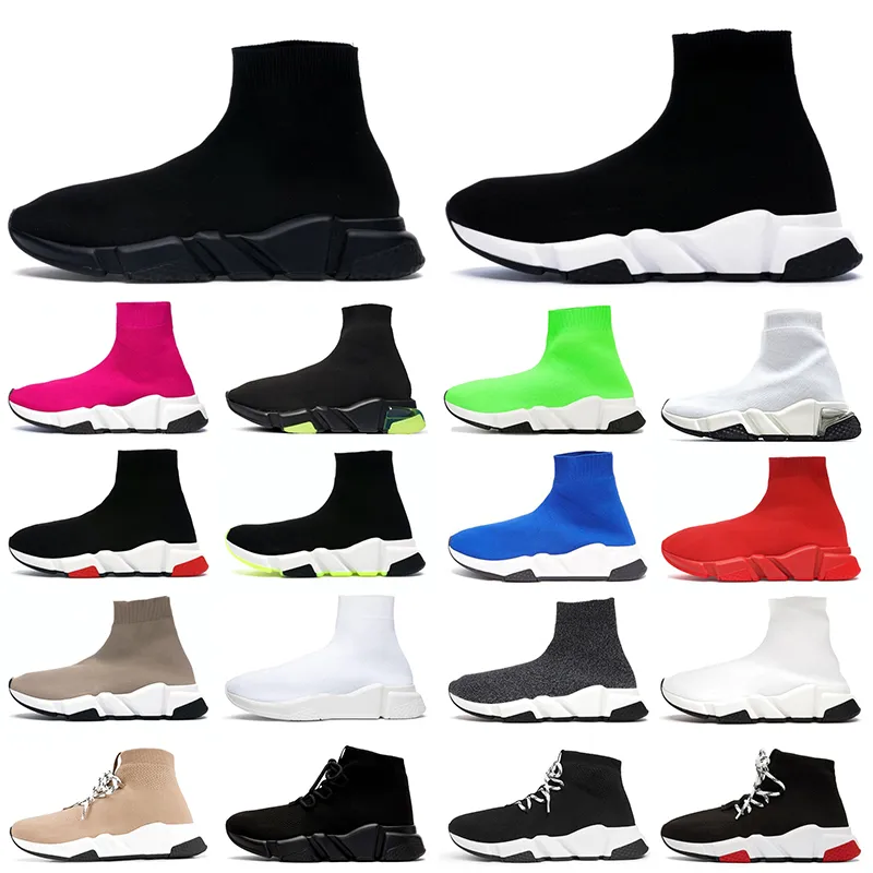 Desinger Sock Shoes Sapatos para homens masculino tênis de corrida plana sapato preto bege claro