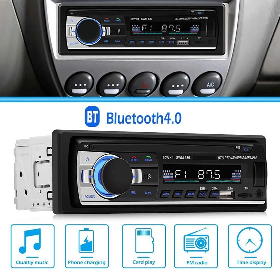 Radio para coche WS-900-34 Bluetooth 12V