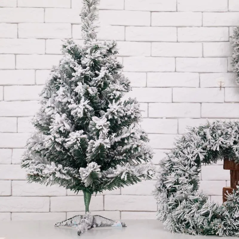 Dekoracje świąteczne 60/90 cm Flocked Tree Snowflake Dekoracja Dekoracja domu Święta Bożego Narodzenia