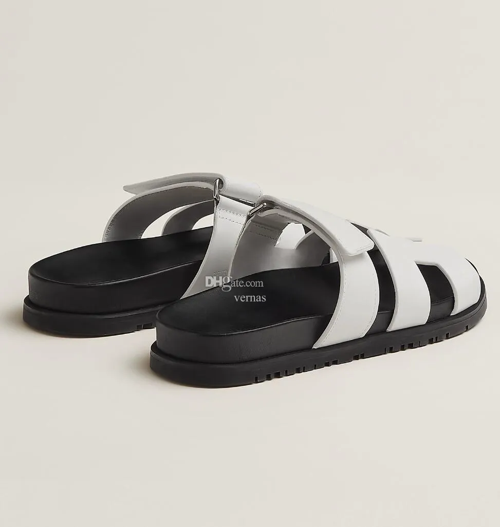 Popular 23S/S Summer Men Chypre Sandals Shoes Adjustable Strap Comfort White Black Brown Man Slippers Casual Walking Boys Rubber Sole Flip Flops EU38-46